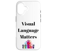 Conception d'inclusion de Signes ASL pour sourds et sourds Coque pour iPhone 16