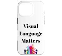 Conception d'inclusion de Signes ASL pour sourds et sourds Coque pour iPhone 16 Pro