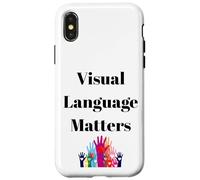 Conception d'inclusion de Signes ASL pour sourds et sourds Coque pour iPhone X/XS