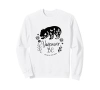 Conception d'ours et de Fleurs à Vancouver, en Colombie-Britannique, la Nature à Votre Porte Sweatshirt