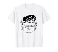 Conception d'ours et de Fleurs à Vancouver, en Colombie-Britannique, la Nature à Votre Porte T-Shirt