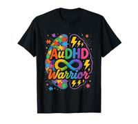 Conception du Cerveau neurodivergent de l'Autisme chez AudHD Warrior T-Shirt