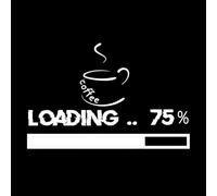 conception du chargement du café Peintures murales et stickers muraux en vinyle 50.4x77.7cm N'abîme pas le mur Blanc