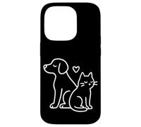 Conception du cœur de chat pour chats - Amateur minimaliste Coque pour iPhone 14 Pro