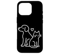 Conception du cœur de chat pour chats - Amateur minimaliste Coque pour iPhone 16 Pro