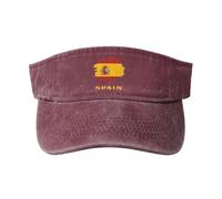 Conception du Drapeau Espagnol De L'Espagne Visière De Tennis Chapeau De Soleil Évacuation Respirante Casquette Visière pour Pêche Été Femme