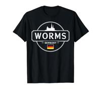 Conception d'un Cercle de Voyage Urbain à Worms, en Allemagne T-Shirt Graphique avec Valeur