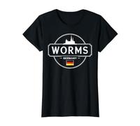 Conception d'un Cercle de Voyage Urbain à Worms, en Allemagne T-Shirt Graphique avec Valeur
