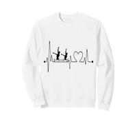 Conception d'un Nageur synchronisé avec Battement de cœur et électrocardiogramme Sweatshirt