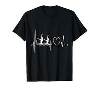 Conception d'un Nageur synchronisé avec Battement de cœur et électrocardiogramme T-Shirt Graphique avec Valeur