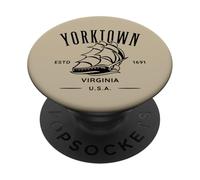 Conception d'un Vieux voilier de Grande Taille de Yorktown en Virginie PopSockets PopGrip Adhésif