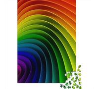 Conception en Spirale Arc-en-Ciel 1000 Pièces Carton Extra Épais Puzzle De Bricolage Amants De Famille Jeu De Famille Amusant Et Stimulant Belle Décoration 52x38cm/1000pcs