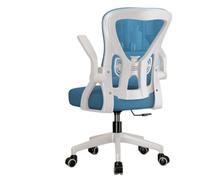 Conception Ergonomique D’Un Dossier De Chaise De Bureau Soutien Lombaire RéGlable SièGe éPais Rembourré Accoudoirs Rabattables à Domicile ConféRence De Jeux (Cadre Blanc Maille Bleue)