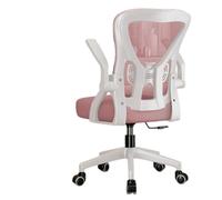 Conception Ergonomique D’Un Dossier De Chaise De Bureau Soutien Lombaire RéGlable SièGe éPais Rembourré Accoudoirs Rabattables Bureaux à Domicile ConféRence De Jeux (Cadre Blanc Maille Rose)