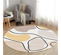 Conception géométrique abstraite circulaire, style bohème moderne, tapis décoratif de salon(A,80cm)