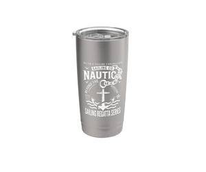 Conception graphique d'ancre de la série Vintage Nautica Sailing Regatta Gobelet isotherme en acier inoxydable double paroi