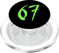 Conception Graphique de 67 Chiffres déformés Verts d'horreur PopSockets PopGrip pour MagSafe