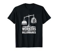 Conception Graphique de l'échelle d'égalité des Travailleurs sur Les milliardaires T-Shirt