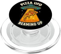 Conception Graphique de Pizza UFO Beaming Up PopSockets PopGrip pour MagSafe