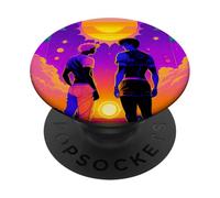 Conception Graphique Summer Pride (Style #4) Sunset LGBTQ Love PopSockets PopGrip Adhésif