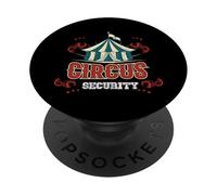 Conception Graphique Vintage avec chapiteau Circus Security PopSockets PopGrip Adhésif