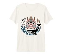 Conception Historique Circulaire du Nord-Ouest du Pacifique T-Shirt Haut de Gamme