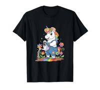 Conception Mignonne d'amant de Fleur de Jardinage de Licorne T-Shirt