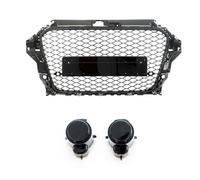 Conception nid d'abeille calandre noir brillant + PDF convient pour Audi A3 8...