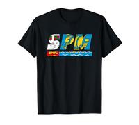 Conception Saint-Pierre et Miquelon. Tenue Atlantique T-Shirt, Homme, Noir, S