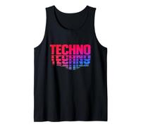 Conception typographique colorée pour la Musique Techno Débardeur