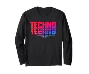 Conception typographique colorée pour la Musique Techno Manche Longue