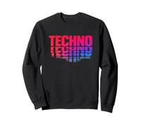 Conception typographique colorée pour la Musique Techno Sweatshirt