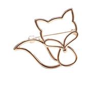 Conceptions uniques broche femmes métal creux renards broche alliage Texture broches décontractées adaptées à diverses tenues de mode femmes bijoux de mode