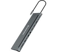 Conceptronic DONN17G station d'accueil Avec fil USB 3.2 Gen 1 (3.1 Gen 1) Type-C Gris