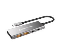 CONCEPTRONIC 4-1 Dock USB-C->2xUSB-C,2xUSB-A,100WPD 25cm gr