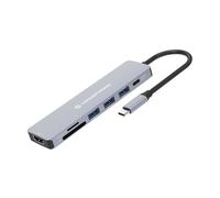 CONCEPTRONIC 7-1 Dock USB-C->HDMI,3xUSB3.0,SD/TF 25cm gr