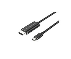 Conceptronic ABBY04B : Adaptateur vidéo USB Type-C vers HDMI, câble 2m, résolution max. 3840x2160 30Hz, connecteurs mâles droit, 20.3x9.24x43.3mm