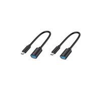 Conceptronic ABBY11B : Adaptateur USB-C vers USB-A 3.2 Gen 1 (5 Gbps) 0.2m - Noir, Compatible Windows, macOS, Android - CE/REACH/RoHS/UKCA