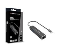 CONCEPTRONIC ABBY13B Adaptateur Gigabit Ethernet USB 3.2 Gen 1 avec Hub USB, GbE, USB-A x 2, USB-C x 2