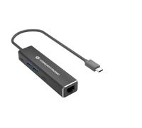 Conceptronic Adaptateur Ethernet ABBY14B – 2,5GbE USB 3.2 Gen 1 avec hub USB-A x2 USB-C x2