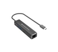 Conceptronic Adaptateur Ethernet ABBY14B – 2,5GbE USB 3.2 Gen 1 avec hub USB-A x2 USB-C x2