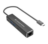 Conceptronic Adaptateur Ethernet ABBY14B – 2,5GbE USB 3.2 Gen 1 avec hub USB-A x2 USB-C x2