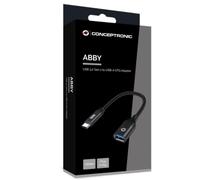 ABBY18B changeur de genre de câble USB-C USB-A Noir