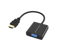 Conceptronic ABBY20B câble vidéo et adaptateur 0,25 m HDMI Type A (Standard) VGA (D-Sub) Noir