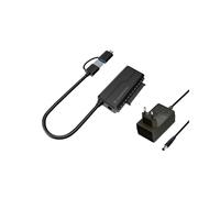 Conceptronic ABBY21B - Adaptateur USB Type-A vers SATA 22-pin, USB 3.2 Gen 1, Support UASP, 6 Gbit/s, 2.5/3.5", 10 To, Compatible Windows/macOS/Linux
