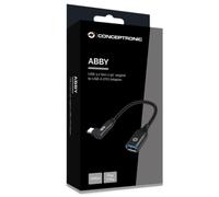 Conceptronic ABBY19B changeur de genre de câble USB-C USB-A Noir