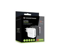 Conceptronic ALTHEA18W chargeur d'appareils mobiles Universel Blanc Secteur Charge rapide Intérieure
