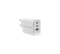 Conceptronic ALTHEA21W65 Chargeur Secteur 65W Universel, 2x USB-C Power Delivery 3.0/PPS/Quick Charge 3.0, USB-A 3.2, GaN, câble 1.5m, Blanc