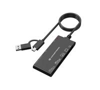 Conceptronic BIAN10B Lecteur Cartes Mémoire USB 3.2 Gen 1 (3.1 Gen 1) Type-A/Type-C, 7 Slots, CF/MMC/SD/SDHC/SDXC/MicroSD/xD, 5000 Mbit/s, Noir, Windows/macOS
