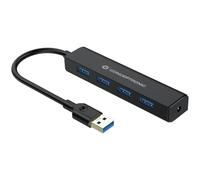 Conceptronic C4PUSB3 hub & concentrateur USB 3.2 Gen 1 (3.1 Gen 1) Type-A 5000 Mbit/s Noir